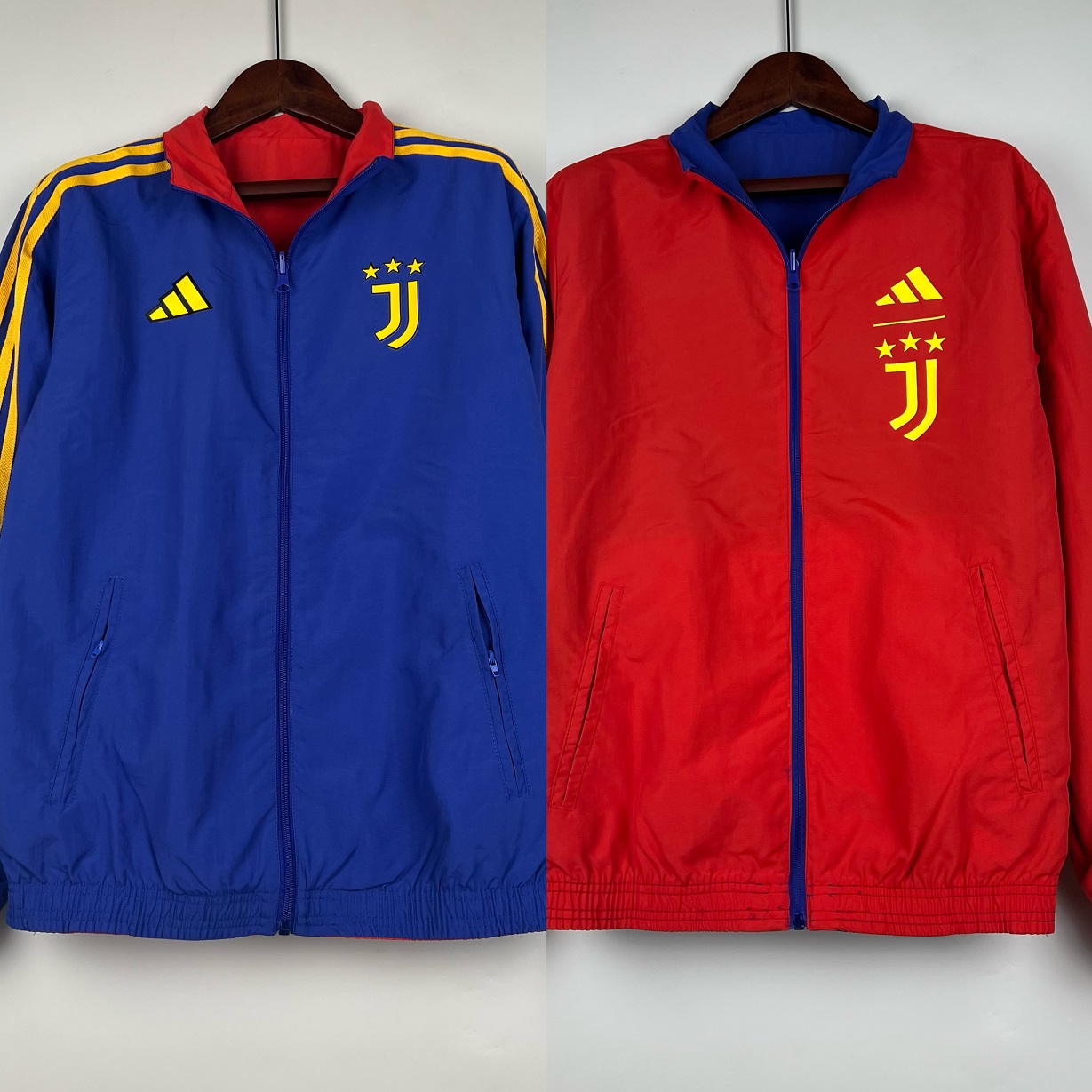 AAA Quality Juventus 23/24 Reversible Wind Coat - Red/Blue